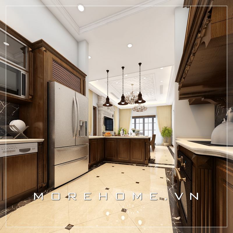 Thiết kế nội thất phòng bếp đẹp, sang trọng và tiện nghi